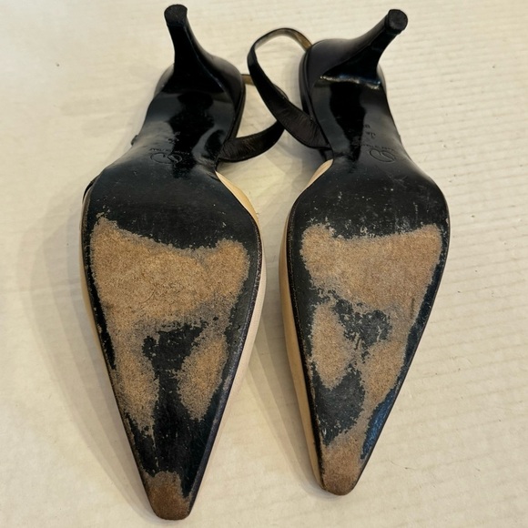 Vintage St. John Slingback Pointed Toe Pumps Shoes SZ 7.5 - Picture 13 of 16